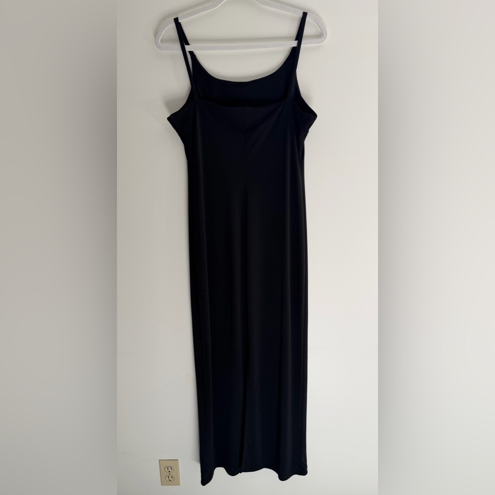 Vintage 90s Y2K Merona Black Sleeveless Maxi Dress, Made in USA, Women's Medium - Picture 4 of 7